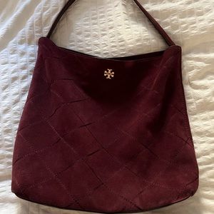 Tory Burch Burgundy Hobo Bag